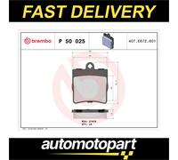 Brake pads P 50 025 BREMBO for MERCEDES-BENZ CHRYSLER
