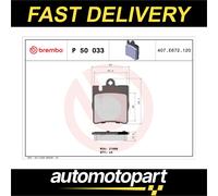 Brake pads P 50 033 BREMBO for MERCEDES-BENZ E-CLASS Coupe E-CLASS Convertible