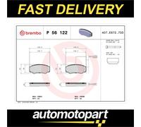 BREMBO P 56 122 Brake pad set