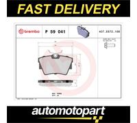 Brake Pads Set fits OPEL VIVARO A 2.5D Rear 03 to 14 Brembo 1605199 93192389 New