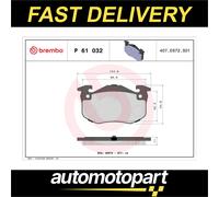 Brake Pads Rear With Anti-Squeak Plate Fits Citroën Saxo ZX Peugeot Renault