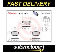 Brembo P79027 Rear Disc Brake Pad - Set of 4