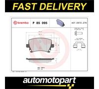 Brembo Brake Pads Set Rear P85095X 1K0698451B 1K0698451E 1K0698451K 3C0698451A