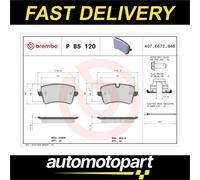 BREMBO P85120 Brake Pad Set Rear With Brake Caliper Screws Fits Audi A4 A8