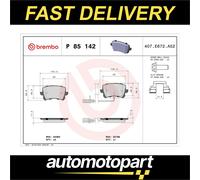 BREMBO P85142 Brake Pad Set For Disc Brake Rear For Lucas System Fits Audi Q3