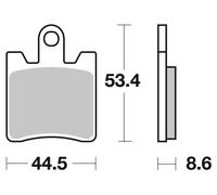 Brembo Brake-Pads Sinter With Abe ABE, 07YA09SA