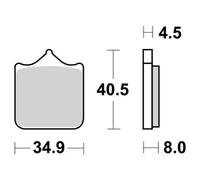 Brembo Brake-Pads Sinter With Abe ECE R90 approved