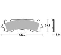 Brembo Brake-Pads Sinter With Abe FRONT, 07HO65SA