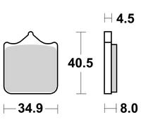 Brembo Brake-Pads Sinter With Abe FRONT, ABE, 07BB33SA