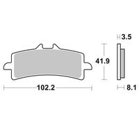 Brembo Brake-Pads Sinter With Abe FRONT, ABE, 07BB37SA