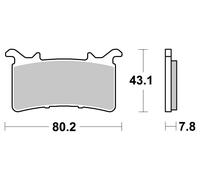 Brembo Brake-Pads Sinter With Abe FRONT, ABE, 07BB99SA