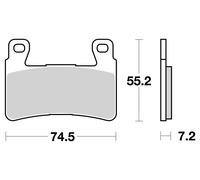 Brembo Brake-Pads Sinter With Abe FRONT, ABE, 07HO45SA