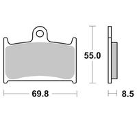 Brembo Brake-Pads Sinter With Abe FRONT, ABE, 07SU14SA