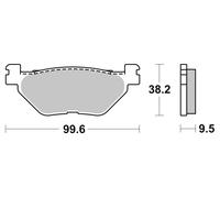 Brembo Brake-Pads Sinter With Abe REAR. ABE, 07YA39SP