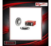 Brembo Brake Disc Pair 09.8616.11 Vented Front - Fits FIAT PANDA Van 169 1.2 (2004-on)