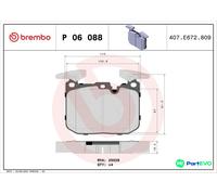 BREMBO P 06 088X Brake pad set