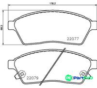 Brembo Brake Pads P 09 009 – Disc Brake Set for Cadillac SRX