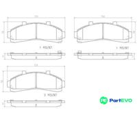 Brembo Brake Pad Set P24 041 - Disc Brake - Fits Mazda B-Series 2.5L - Front Axle