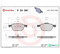 BREMBO P 24 061X Brake Pad