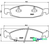 Brembo Brake Pad Set P 37 005 Front – for Jeep Cherokee, Wagoneer