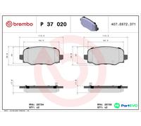 Brembo Brake Pad Set P 37 020 – Disc Brake for Jeep Cherokee