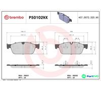 BREMBO DISC BRAKE BRAKE PAD SET P50102NX FOR MERCEDES-BENZ
