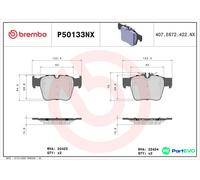 BREMBO DISC BRAKE BRAKE PAD SET P50133NX FOR MERCEDES-BENZ