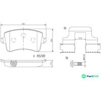 BREMBO DISC BRAKE BRAKE PAD SET P85100NX FOR AUDI