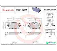 BREMBO DISC BRAKE BRAKE PAD SET P85118NX FOR AUDI
