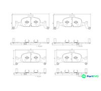 BREMBO DISC BRAKE BRAKE PAD SET P85164NX FOR AUDI