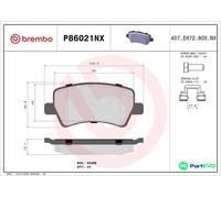 BREMBO DISC BRAKE BRAKE PAD SET P86021NX FOR VOLVO