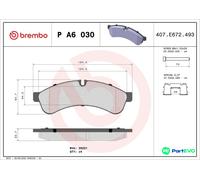 Brembo Brake Pads Rear PA6030 – Fits IVECO Daily – 42555633 / 425556633