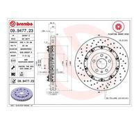 BREMBO Drilled Floating Brake Disc 09.9477.23