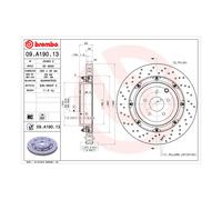 Brembo Brake Disc 09.A190.13 - Drilled/Vented Floating Rear 380mm - Single - Fits Nissan GT-R
