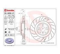 BREMBO Floating Brake Disc With Screws - Drilled - Fits Mercedes - 09.A958.21