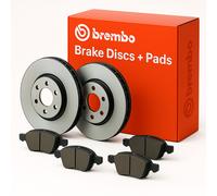 Brake Disc x2 Front Fits Audi A3 Sportback Convertible Seat - Brembo 09.9167.11