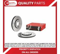 Brake Disc x2 Front Fits Audi A3 Sportback Convertible Seat - Brembo 09.9167.11