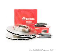 Brembo Front Brake Disc & Pad Set/Kit Genuine OE Quality Service