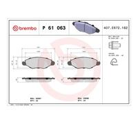 Brembo Front Brake Pad Set (2 Wheels on 1 Axle) P 61 063 / P61063