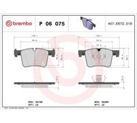 BREMBO Brake pad set P 06 075X prepared for wear warning indicator without accessories BMW: X3, X4, 2 Coupe