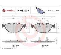 BREMBO P06028 Brake Pad Set For Disc Brake Front For Teves System Fits BMW X5