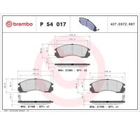 Brembo Front Brake Pad Set fits Citroën C-Crosser Enterprise Mitsubishi 3000GT