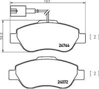 Brembo Brake Pad Set P 24 150 - Front Axle - Fiat 500 C, Ford Ka