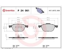 BREMBO P 24 061X Brake Pad