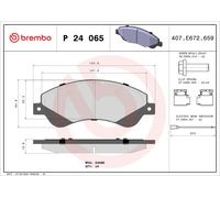 Brembo Front Brake Pad Set fits Ford Transit Tourneo 2006-2014 2.2 P 24 065