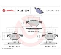 Brembo Front Brake Pad Set fits Honda Accord 2003-2008 2.4 2.2 2.0 P 28 036
