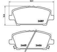 Brembo Front Brake Pad Set fits Honda Civic 2005-2011 2.2 1.4 1.8 P 28 037