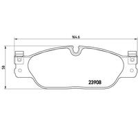 Brembo Front Brake Pad Set fits Jaguar Xj 2003-2009 2.7 3.0 3.6 4.2