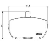 Brembo Front Brake Pad Set fits Land Rover 110/127 1983-1990 2.3 2.5 3.5