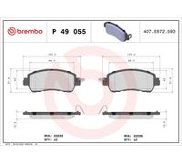 Brembo Front Brake Pad Set fits Mazda 2 2014-2025 1.5 Hybrid P 49 055